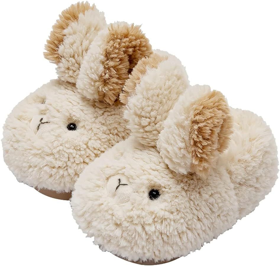 Caistre Toddler Slippers Girl Kids Bunny Cute House Slipper Fuzzy Slippers Winter Slipper Warm Sl... | Amazon (US)