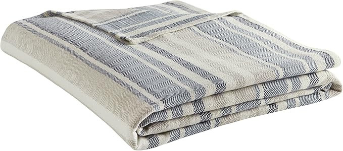 Eddie Bauer - Queen Size Blanket, 100% Soft Cotton Bed Blanket for Year Round Comfort, Throw Blan... | Amazon (US)
