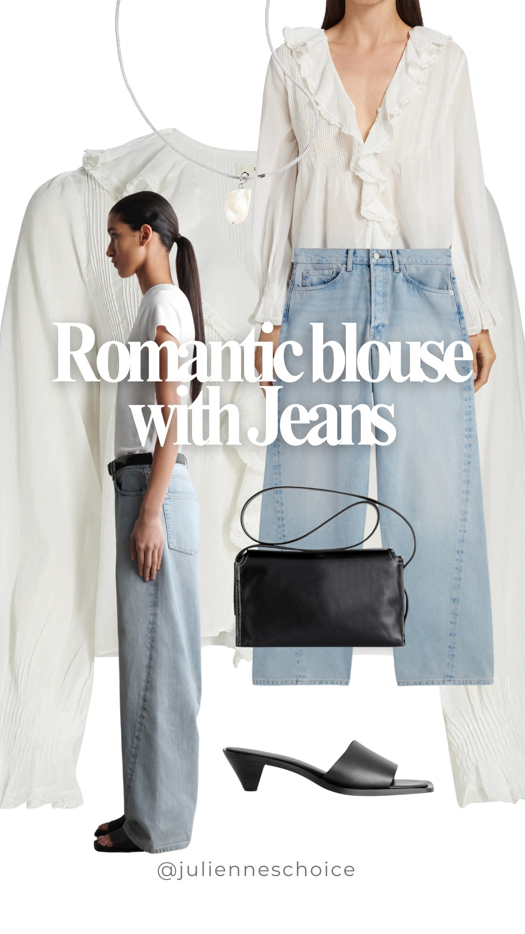 Romantic blouse with jeans.

Soft details  
Effortless feel ✨julienneschoice  

 #LTKootd #LTKSeasonal