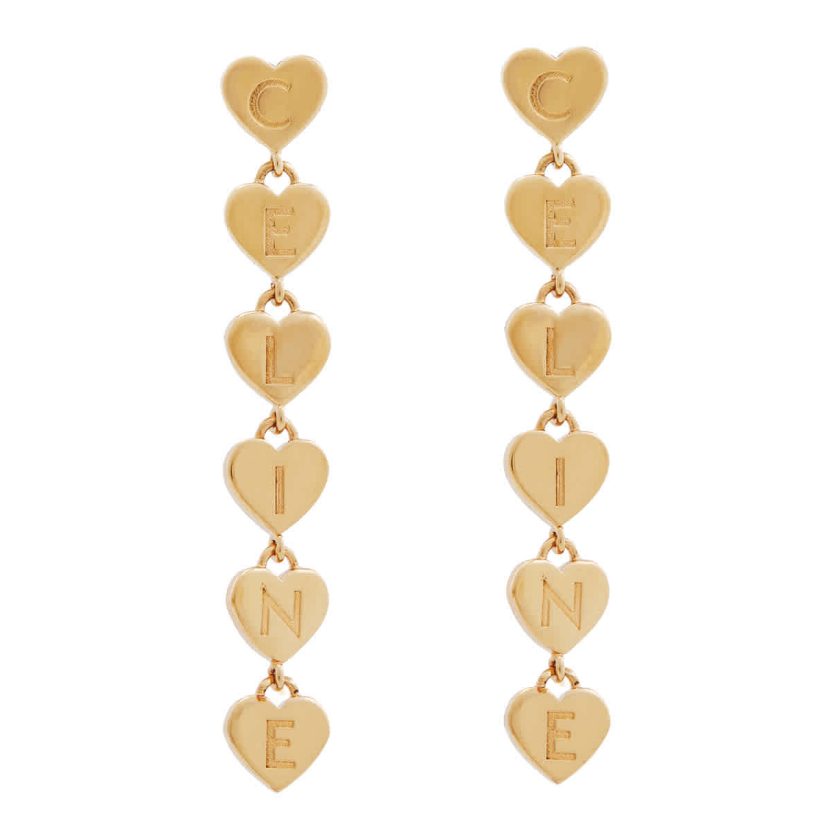 Celine Cur Celine Heart Earrings in Brass with Gold Finish | Jomashop.com & JomaDeals.com