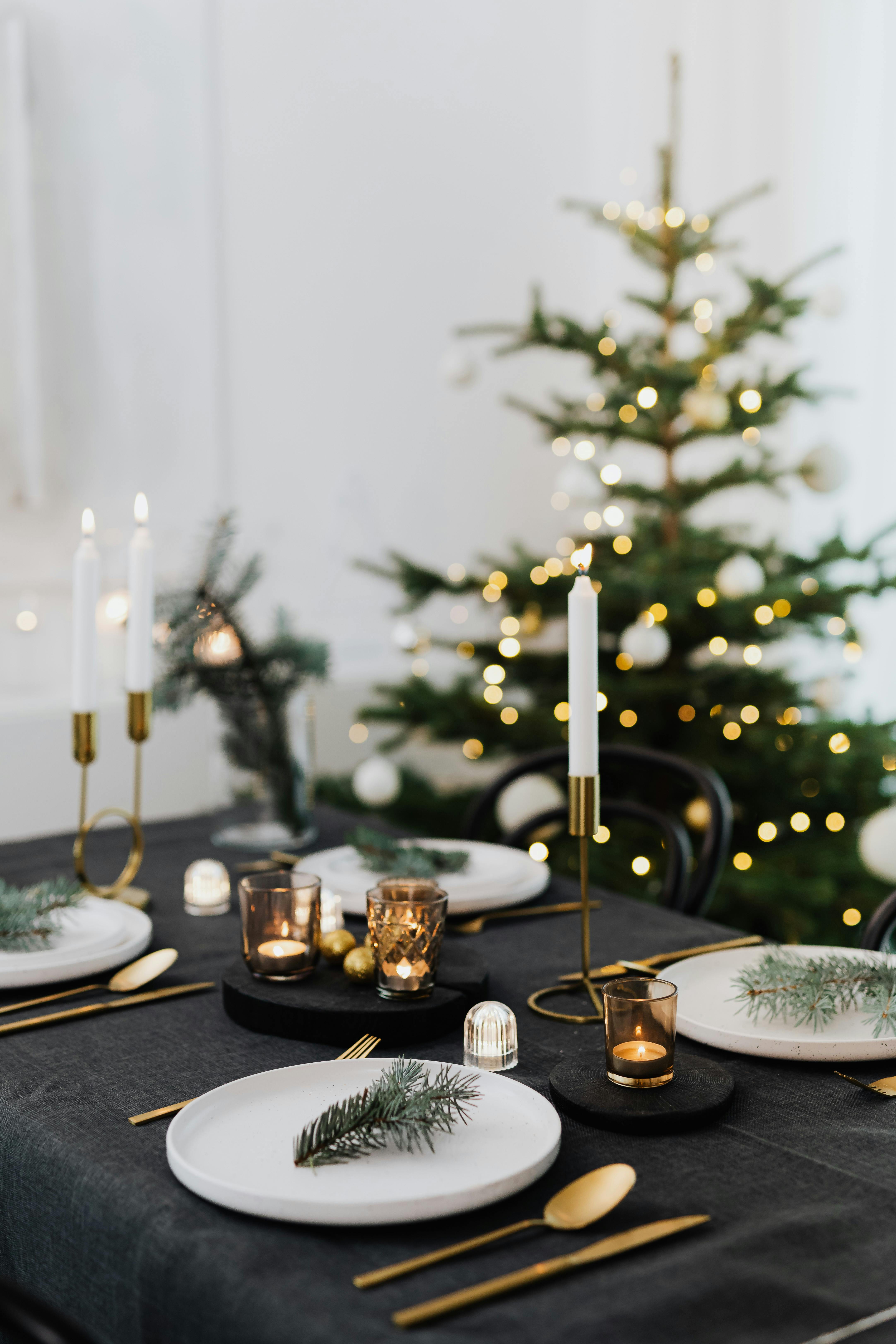  Transform your holiday dining space with this modern and sophisticated Christmas table decor. The black tablecloth, golden cutlery, and soft candlelight create a luxurious yet minimalist feel, accented by fresh greenery and a glowing Christmas tree in the background. Perfect for those who love a sleek and elegant festive look! ❤️

#christmas #christmastree #christmasdecorating #christmasornaments #christmastreeideas #christmasdecorideas #christmasdecorating #christmastreeornaments

 

#LTKHoliday #LTKHome #LTKFindsUnder50