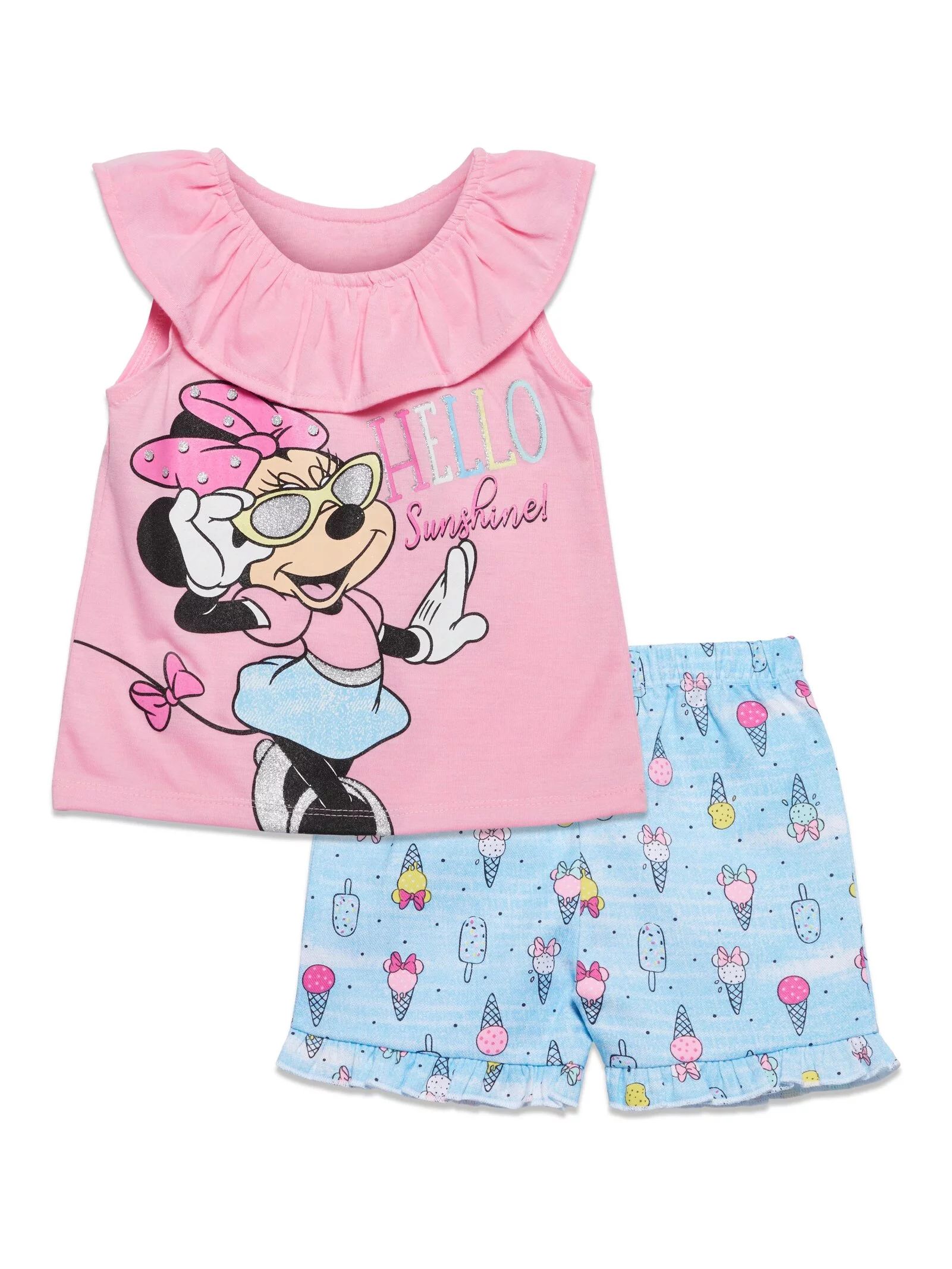 Disney Minnie Mouse Infant Baby Girls Tank Top and Shorts | Walmart (US)