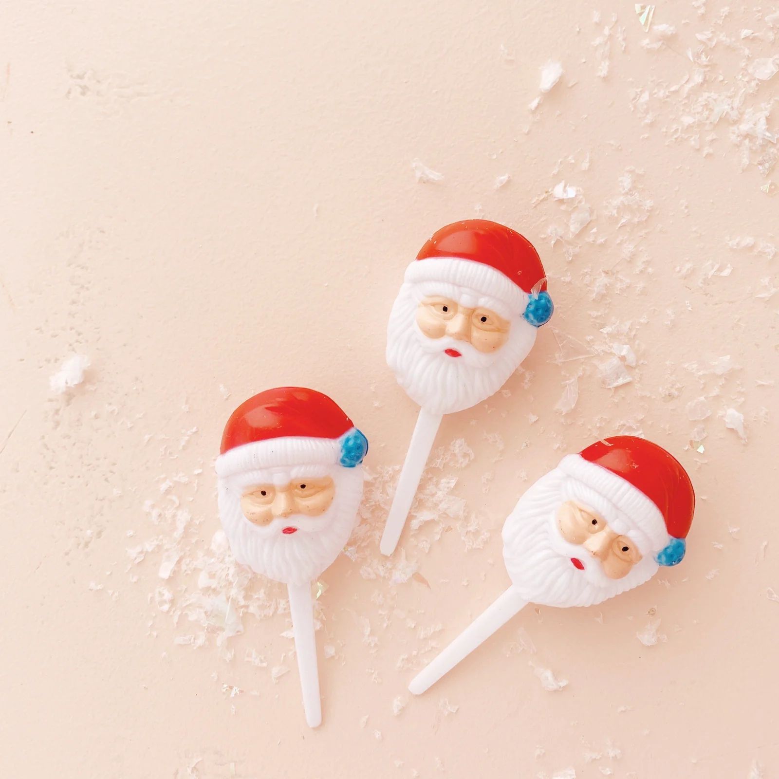 Retro Cake/Cupcake Toppers - Santa Heads | Shop Sweet Lulu