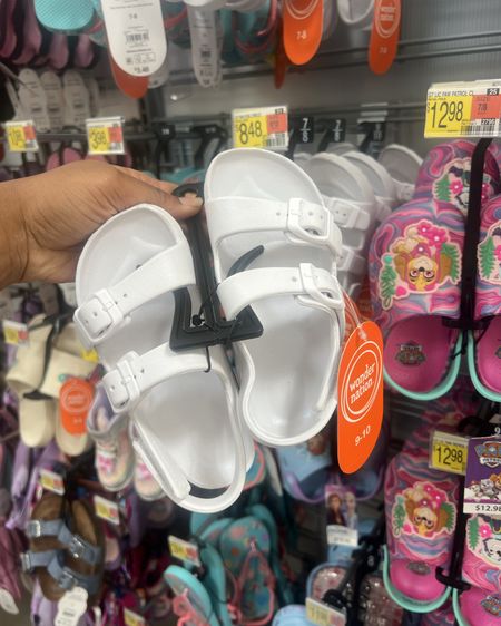 Summer sandals from Walmart! All of Zoe’s summer shoes last year were from here. I wanted to save money because no matter how much I spend they get worn down. These are so affordable and such great quality. They lasted all summer and would still work this summer if she hadn’t grown so much! 

#LTKKids #LTKShoeCrush #LTKFindsUnder50