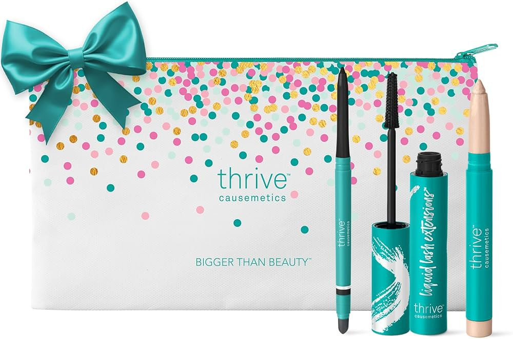 Thrive Causemetics Award-Winning Trio Kit, Makeup Gift Set for Women, Liquid Lash Extensions Masc... | Amazon (US)