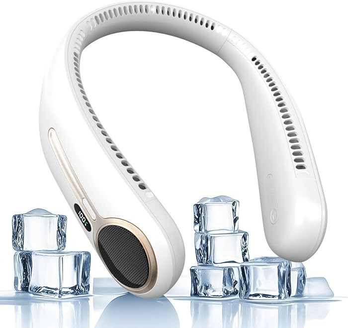 Portable Neck Fan, Personal Wearable Bladeless Fan, 6000mAh USB Rechargeable, 360\u00b0 Airflow, ... | Amazon (US)