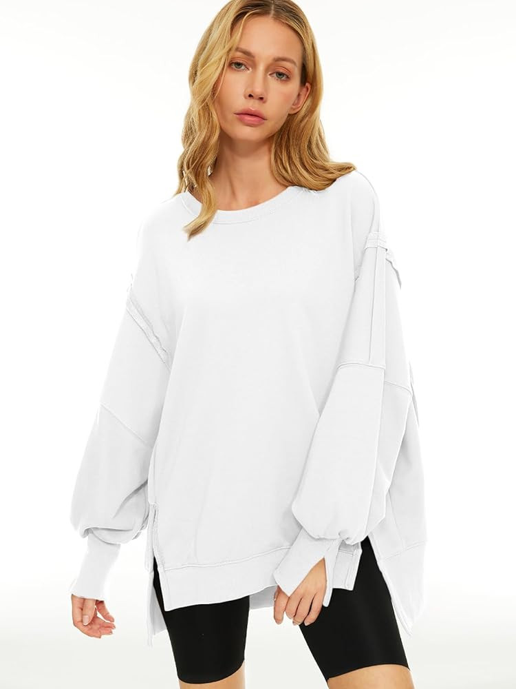 Trendy Queen Womens Oversized Crewneck Sweatshirts Hoodies Fall Outfits Fashion Teen Girls Y2k Winte | Amazon (US)