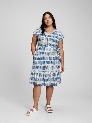 Tiered V-Neck Dress | Gap Factory