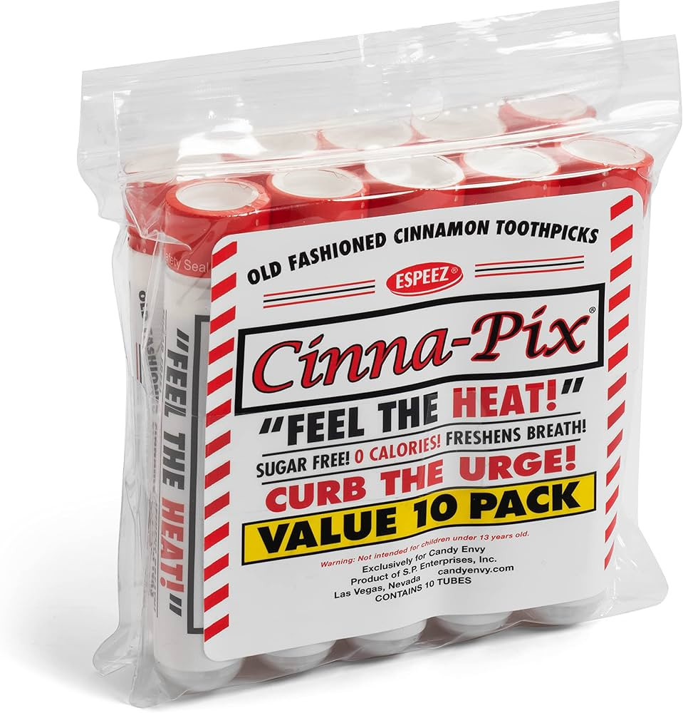 Cinna-pix Cinnamon Toothpicks Tubes (10 Pack) | Amazon (US)