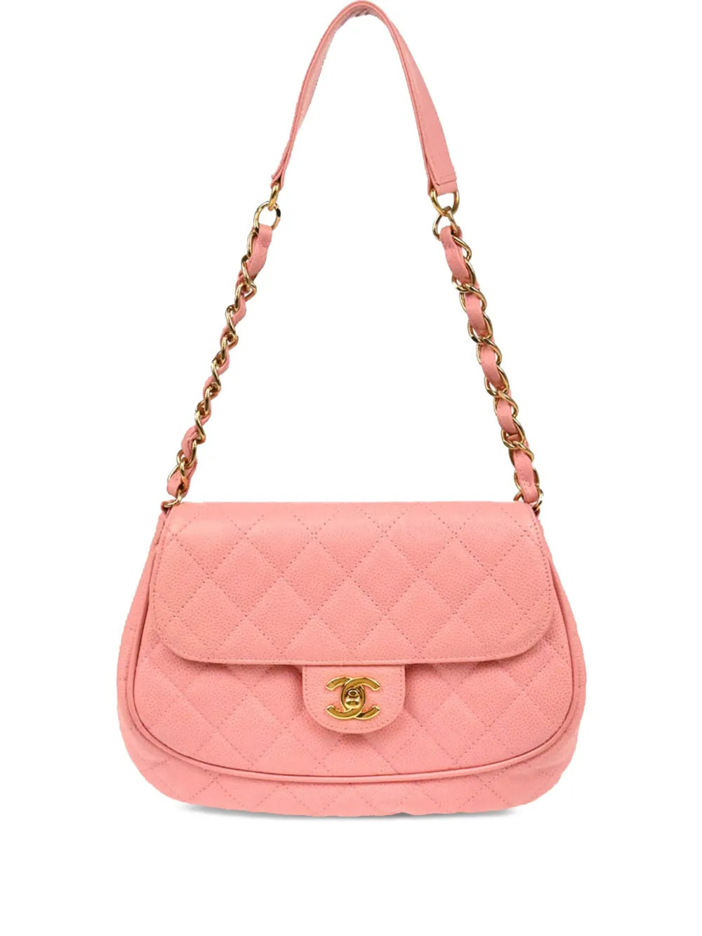 CHANEL Pre-Owned 2003 chain shoulder bag - Pink | Farfetch Global