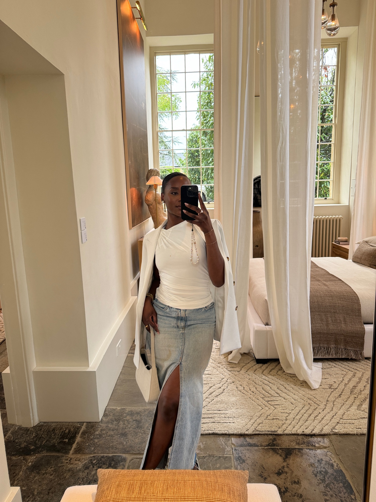 Spring outfit ootd, cut top & maxi denim skirt

#LTKstyletip #LTKeurope #LTKSeasonal