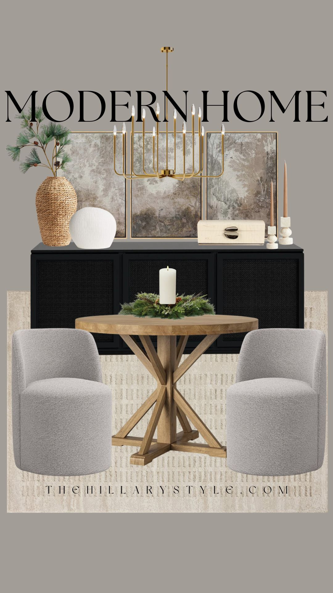 ✨ Elevated Winter Dining: High-Low Style Edit
This is the perfect example of mixing high-end style with budget-friendly finds! Our modern dining room gets a cozy winter update with pieces from Target, Wayfair, Crate & Barrel, and more. We focused on trending elements like dark woods, natural textures, and soft, curved silhouettes to create a sophisticated yet inviting space that’s perfect for hosting or a simple weeknight dinner. It's all about that intentionally cozy aesthetic with layered lighting and a neutral palette warmed up with deep, earthy tones. Shop the whole look for a timeless winter refresh!#LTKxHome #ModernHome #WinterDecor #DiningRoomInspo #HighLowDecor #CozyHome #WinterVibes #HomeDecorTrends #TargetStyle #WayfairFinds #CrateandBarrel #TheHillaryStyle 

  

#LTKHome #LTKSeasonal #LTKHoliday #LTKSeasonal #LTKHome