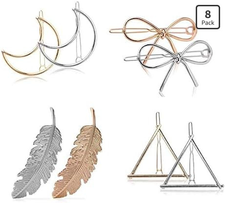 Minimalism Style Hair Clip for Women，Metal Hair Clips Geometric Patterns Hair Barrettes, Leaf B... | Amazon (US)