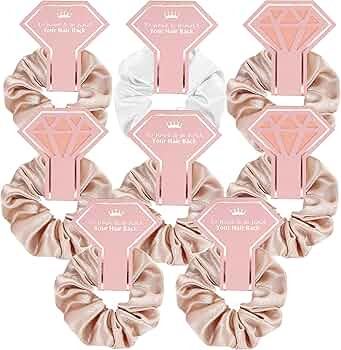 8 PACK Bridesmaid Proposal Gifts Bridesmaid Scrunchies Hair Ties Bachelorette Party Favors Brides... | Amazon (US)