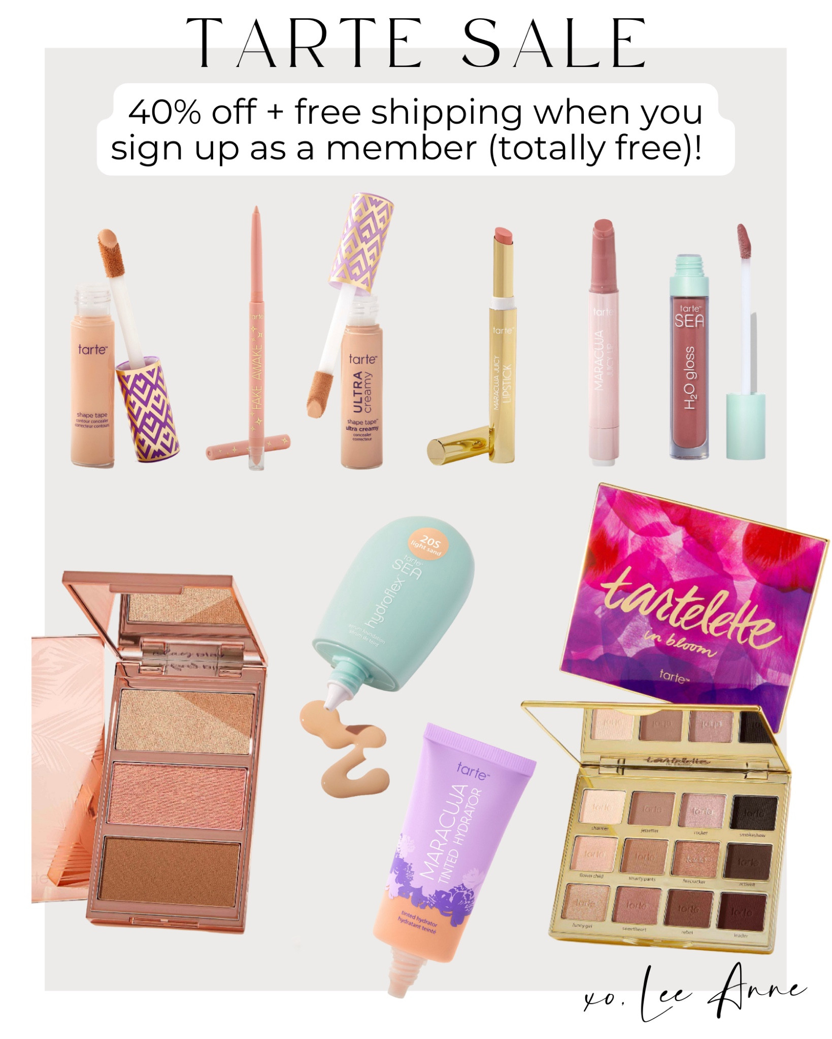 Tarte sale! 40% off + free shipping! 

#tartesale

#LTKsalealert #LTKunder50 #LTKbeauty