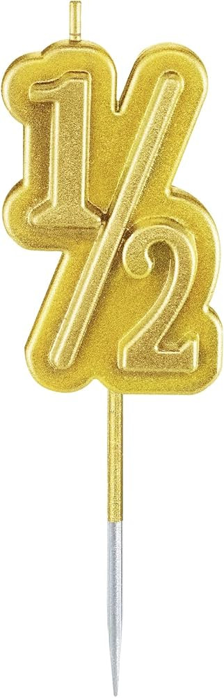BBTO Half Birthday Candle Half 1/2 Year Old Cake Topper for Baby's Half Year Old Birthday Anniver... | Amazon (US)