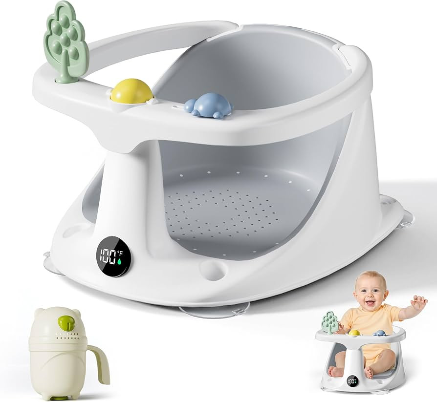 Baby Bath Seat,Bath Seats for Babies Sitting Up with Rinse Cup | Amazon (US)
