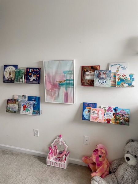 Acrylic floating shelves - perfect for a kid’s room or nursery! 🥰

Nursery decor // home decor // bookshelves // wall shelf // floating bookshelves // acrylic shelves // kids room decor 

#LTKfamily #LTKhome #LTKbaby