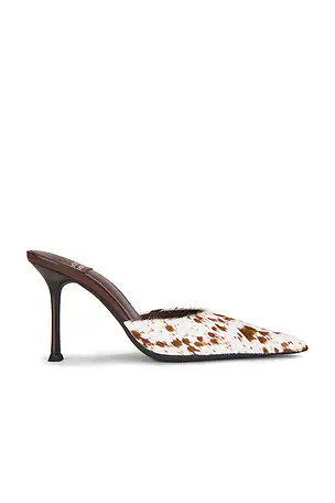 Jeffrey Campbell Robyn Mules in Brown White Cow | REVOLVE | Revolve Clothing (Global)