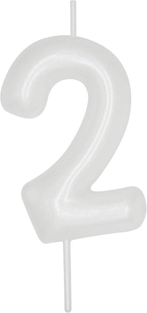 DERVENTA Number Candle White 2.36 inch Party Celebration Anniversary Decoration Perfect Birthday ... | Amazon (US)