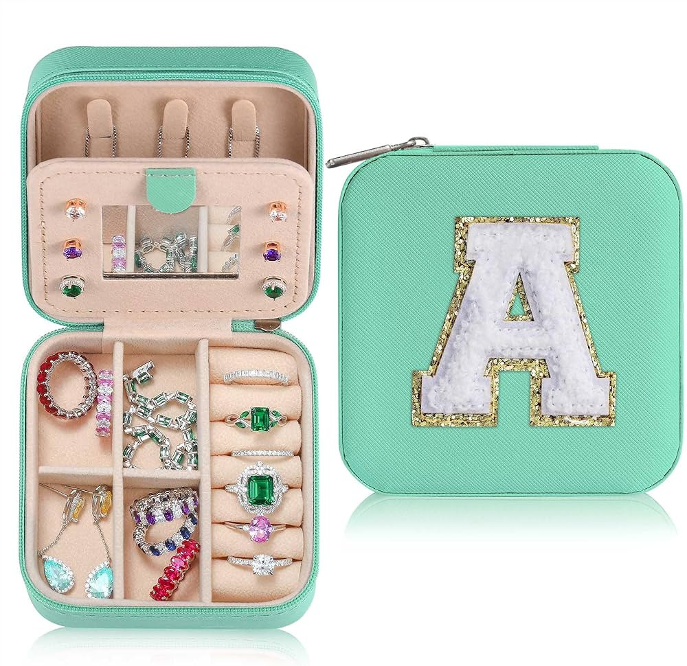 Parima Travel Jewelry Case for Women Fashion, A initial Jewelry Case| Travel Jewelry Case Organiz... | Amazon (US)