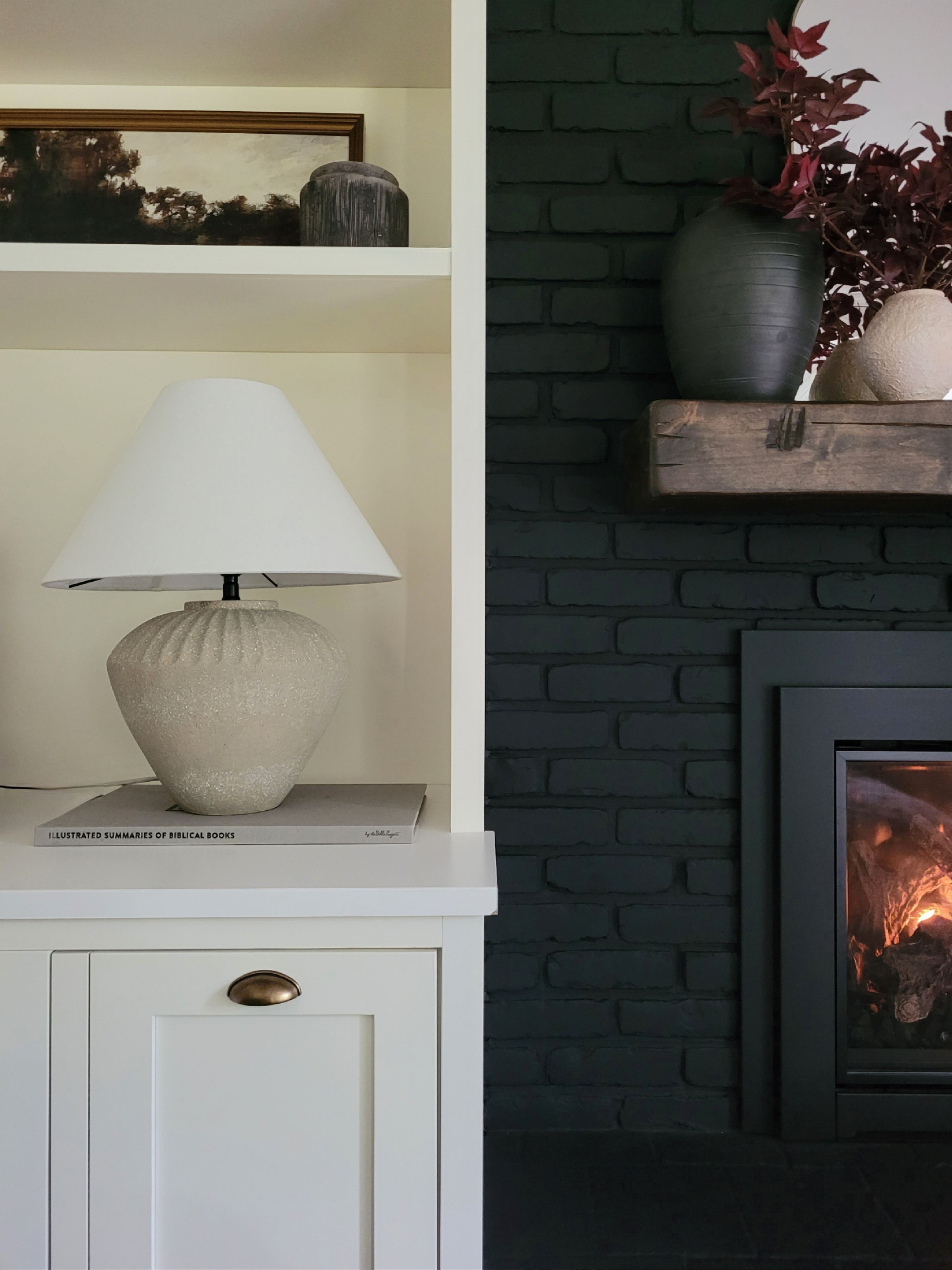 I found the perfect oversized ceramic table lamp for under $100! I have it styled on my living room built in shelves next to the fireplace. Fall decor,  lamp,  shelf styling,  fireplace,  mantle,  studio mcgee, fall home decor

#LTKHome #LTKFindsUnder100 #LTKSeasonal