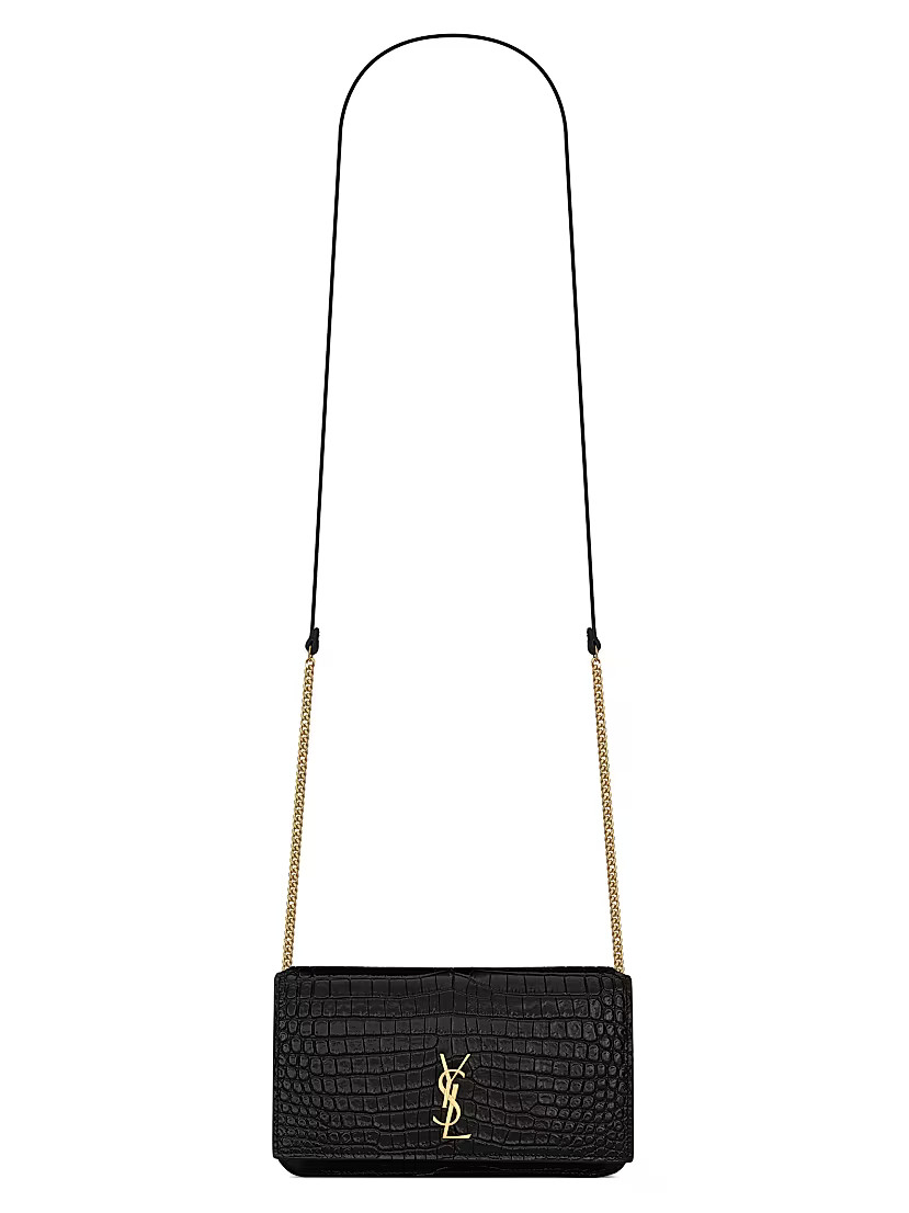 Cassandre Croc-Embossed Phone Holder | Saks Fifth Avenue
