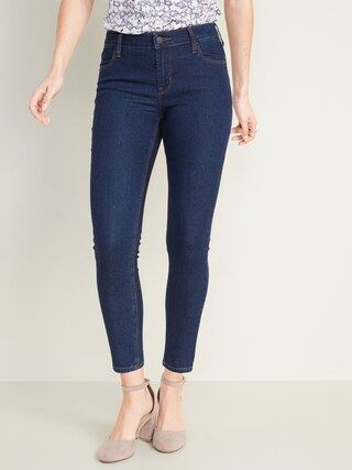 Mid-Rise Dark-Wash Super Skinny Ankle Jeans for Women | Old Navy (US)