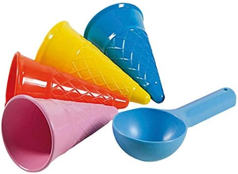 TOYANDONA 5pcs Beach Toys Plastic Ice Cream Cones Scoop Kids Seaside Play Sand Toys for Children ... | Amazon (US)