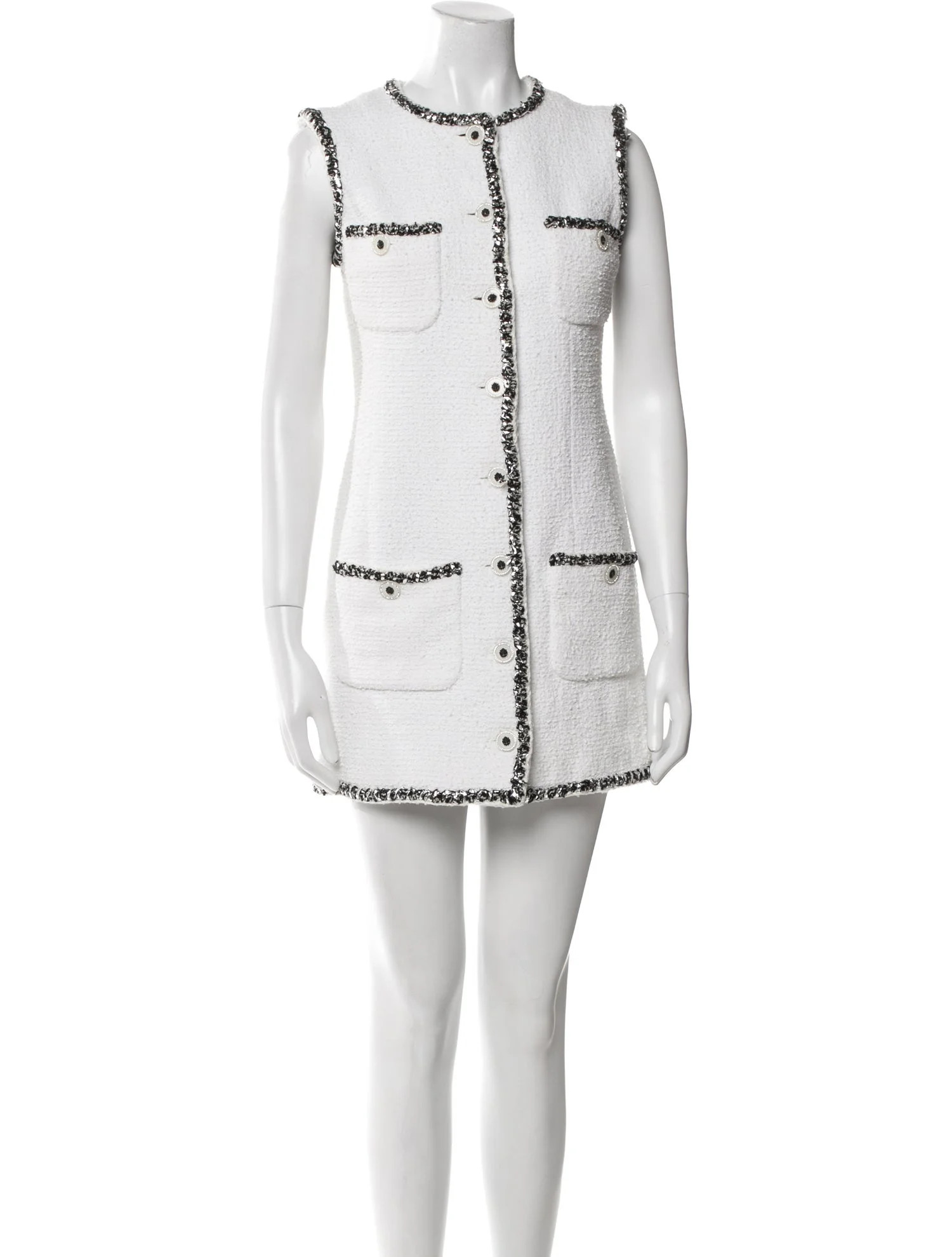 Chanel 2022 Mini Dress - White Dresses, Clothing - CHA1359576 | The RealReal | The RealReal