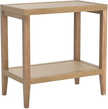 SICOTAS Boho Rattan Nightstand Bedside Table - Farmhouse Narrow End Table for Living Room - Accen... | Amazon (US)