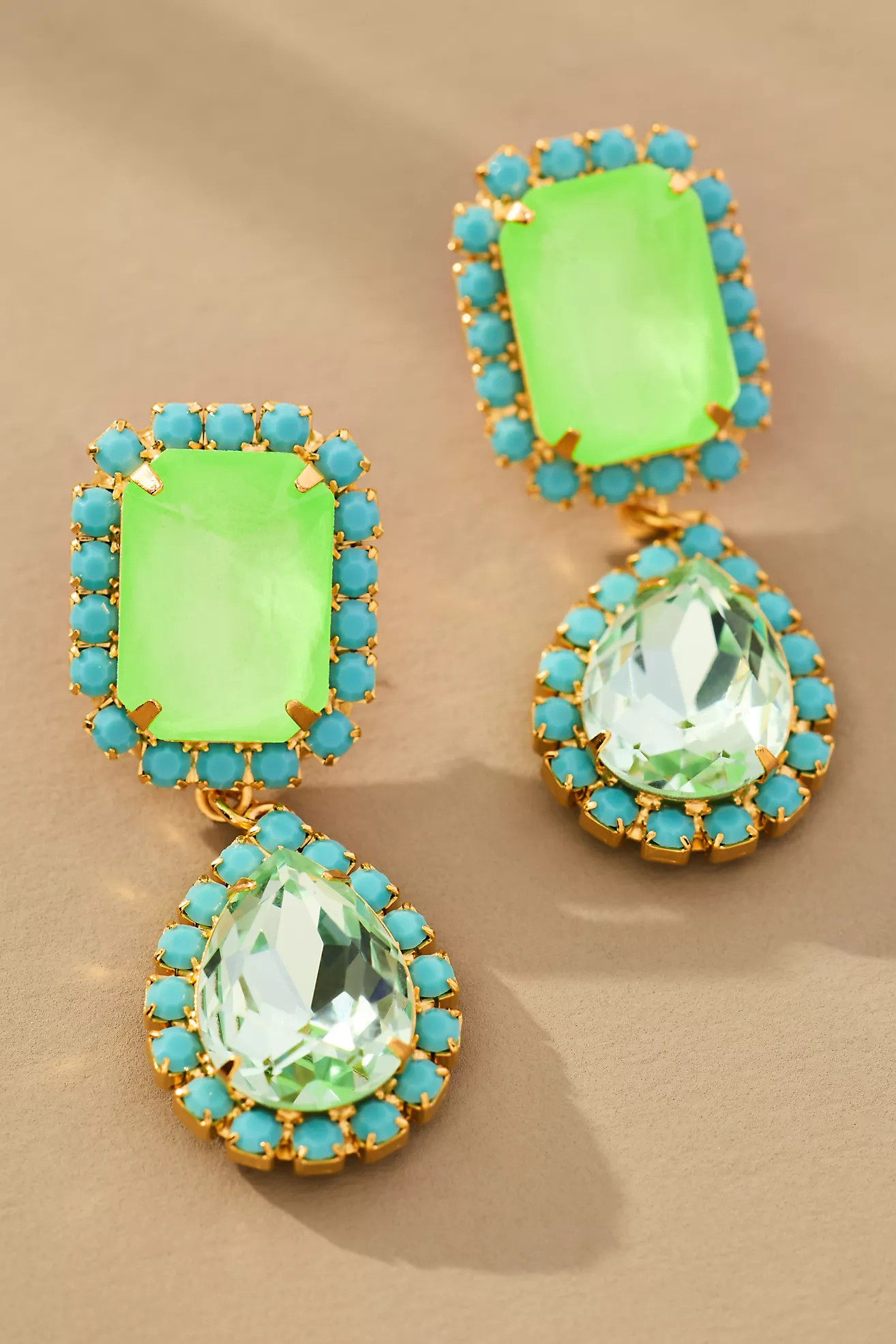The Pink Reef Jewel Drop Neon Earrings | Anthropologie (US)