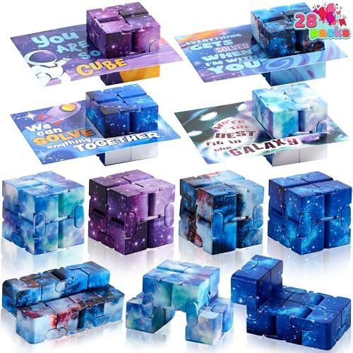JOYIN 28 Packs Valentine’s Day Gift Cards with Infinity Magic Toys, Cosmic Hand-Held Flip, Stre... | Amazon (US)