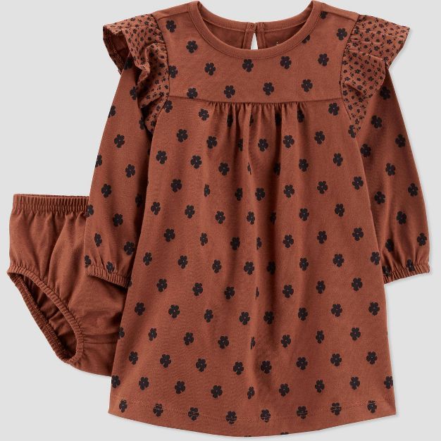 Carter's Just One You® Baby Girls' Dot Dress - Brown | Target