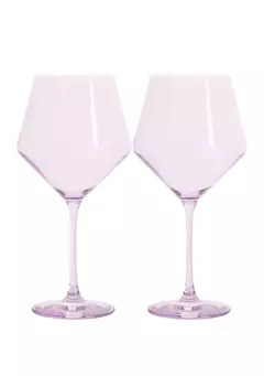 Home Essentials & Beyond Lavender Oversized Wine Glasses - Set of 2 | Belk