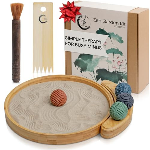 ENSO SENSORY Japanese Zen Garden Kit for Desk – 12” Bamboo Sand Garden Zen Décor | Meditation Gift | Sensory Therapy Tool for Mindfulness & Emotional Wellness | Amazon (US)