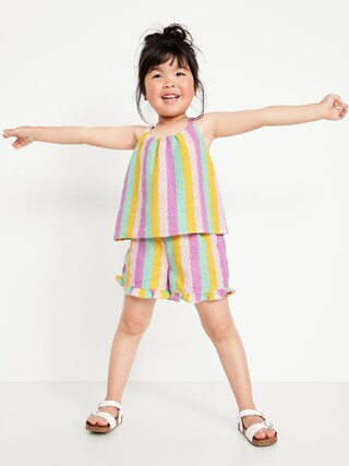 Sleeveless Sweater-Knit Top and Shorts Set for Toddler Girls | Old Navy (US)