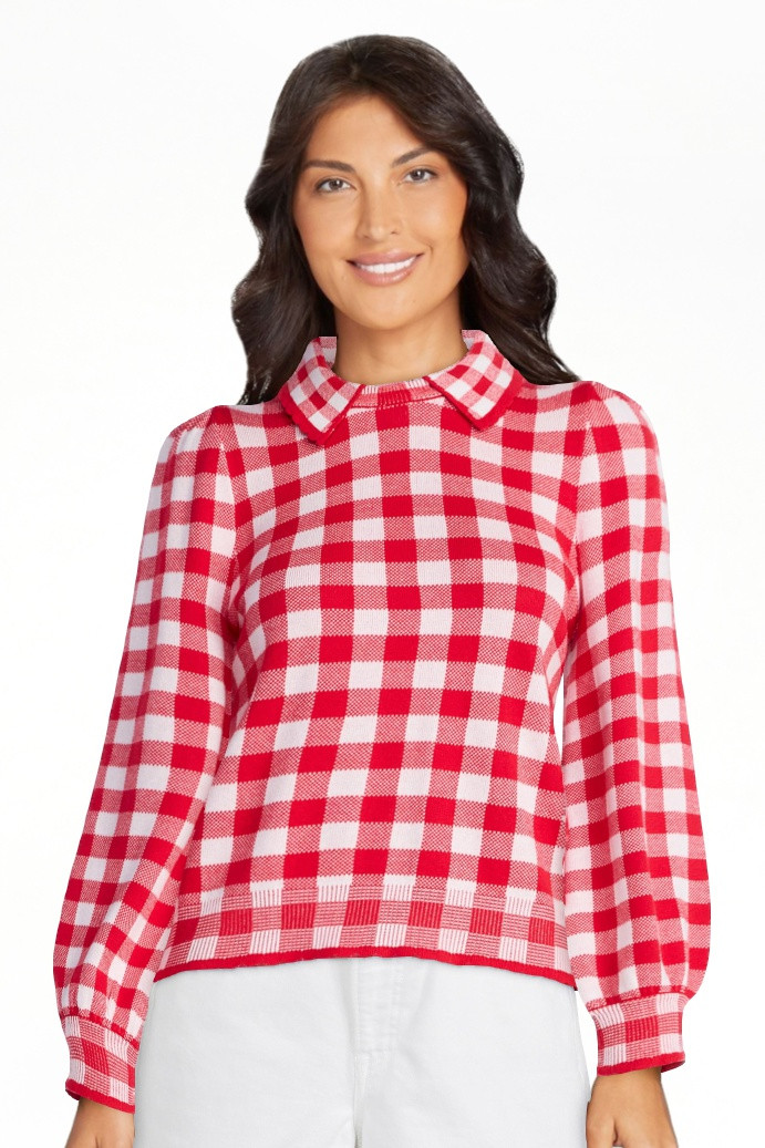 Free Assembly Women's Collared Sweater with Long Puff Sleeves, Midweight, Sizes XS-XXL | Walmart (US)