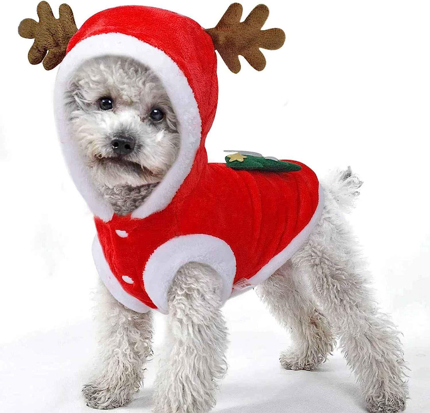 Pet Dog Christmas Clothes Costume, Dog Clothes for Small Medium Dogs and Cats | Amazon (US)