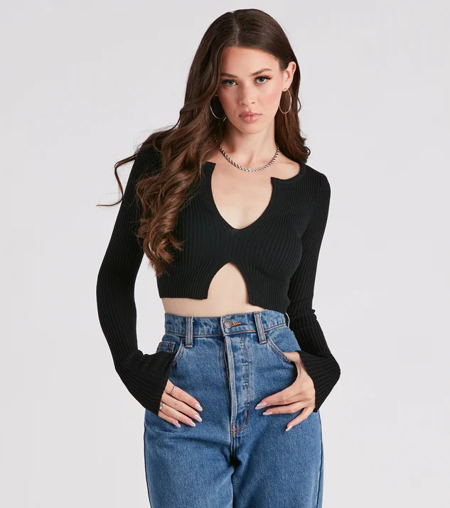 Step It Up Cropped Sweater | Windsor Stores