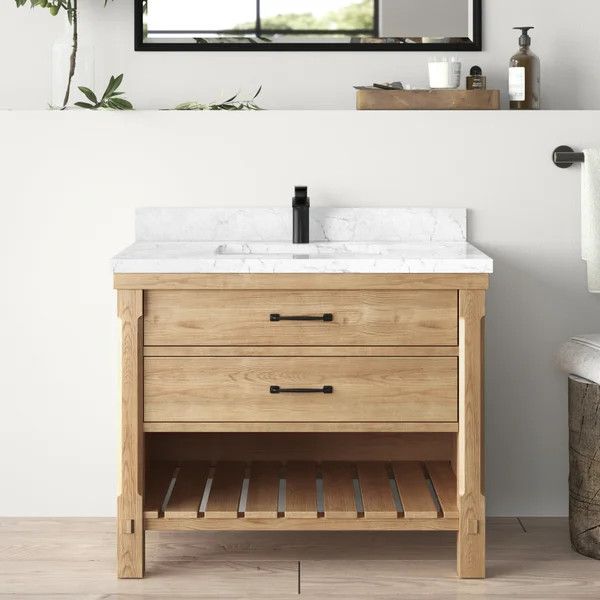 Kenton 36'' Free-standing Single Bathroom Vanity with Stone Vanity Top | Wayfair North America