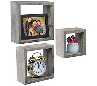 Sorbus Floating Box Shelves 3 PC | QVC
