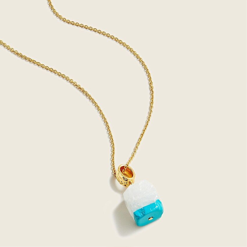 Dipped stone pendant necklace | J.Crew US