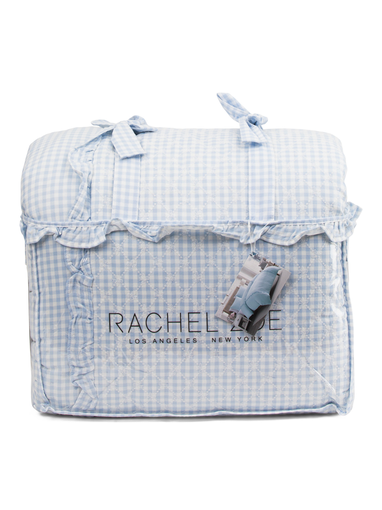 3pc Gingham Embroidered Comforter Set | TJ Maxx