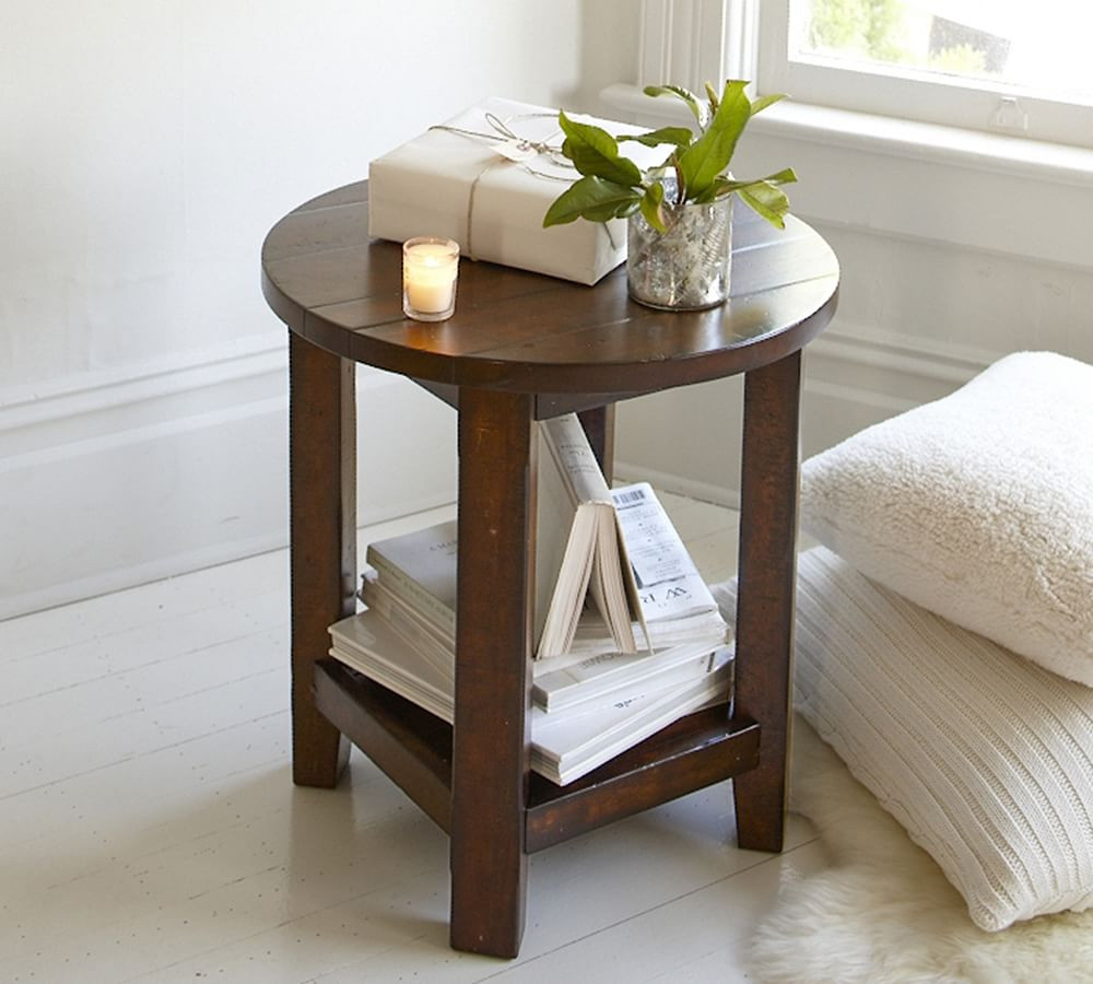 Benchwright 23" Round End Table | Pottery Barn (US)