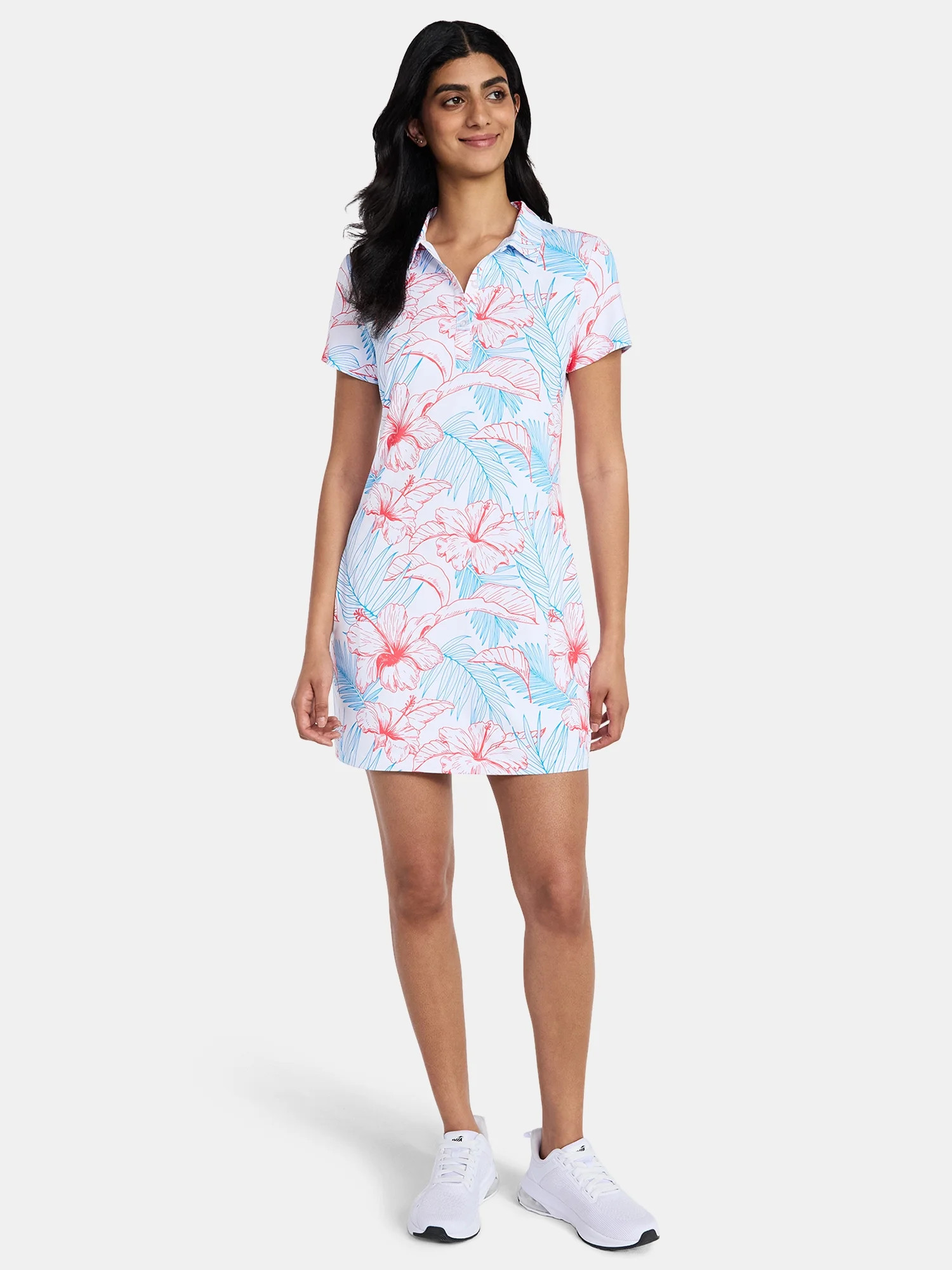 Birdie Bound Women's Golf Polo Dress with Bike Shorts Set, 2-Piece, Sizes XS-XXL | Walmart (US)