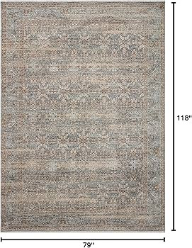 Loloi Angela Rose x Blake Ocean/Mocha 6'-7" x 9'-10" Area Rug | Amazon (US)