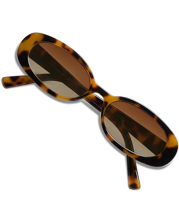 VANLINKER Polarized Retro Oval Sunglasses for Women and Men Small 90s Style VL9580 | Amazon (US)