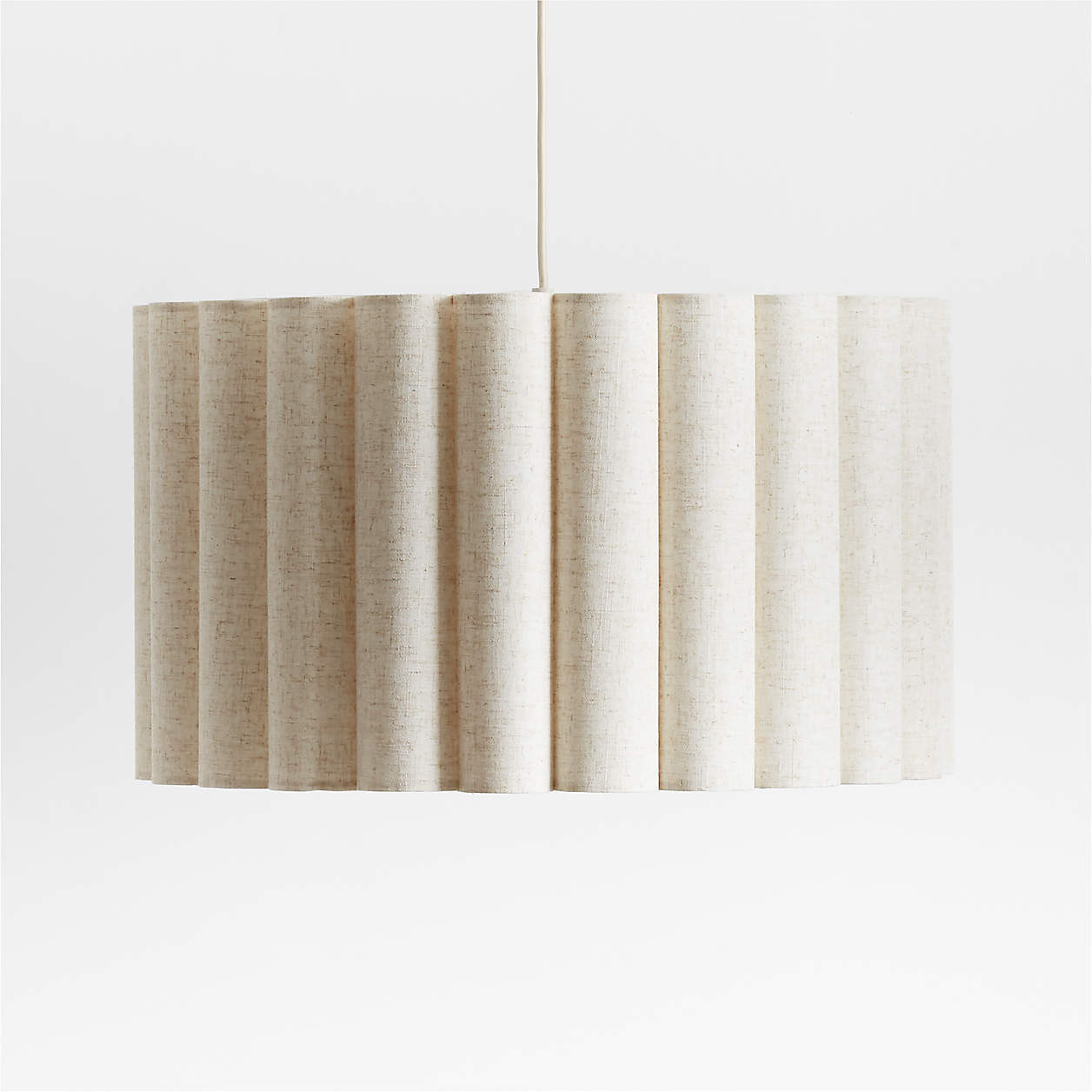 Emme Pleated Linen 23" Kids Pendant Ceiling Light + Reviews | Crate & Kids | Crate & Barrel