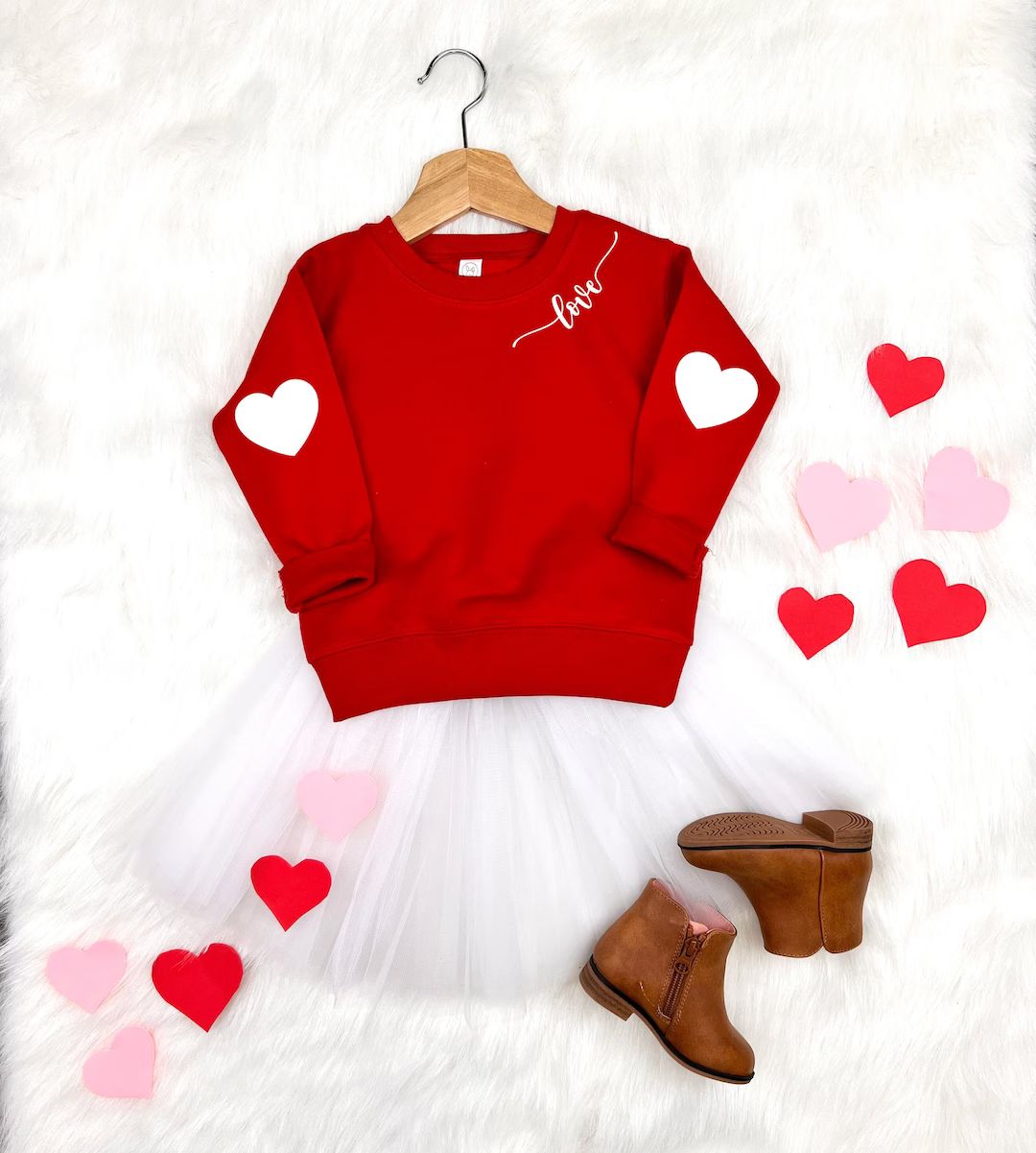 Kids Valentines Sweatshirt, Love Sweatshirt, Heart Sweater, Heart Elbow Patch Sweatshirt, Toddler... | Etsy (US)